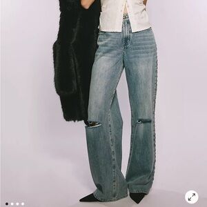 OneTeaspoon Jackson star studded wide leg jeans